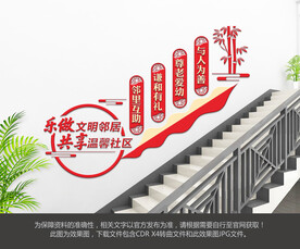 社区楼梯文化墙