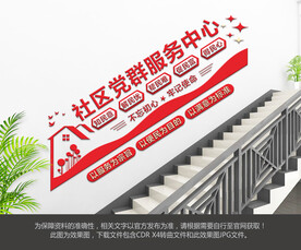 党群服务中心楼梯文化墙