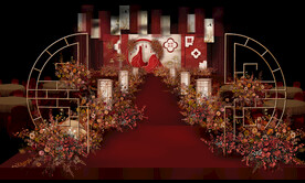 红白新中式婚礼效果图