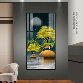 客厅玄关装饰画床头挂画晶瓷画