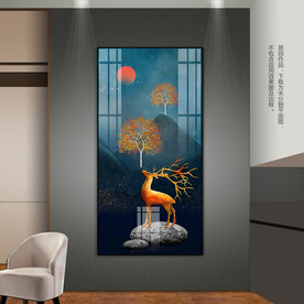 抽象石来运转客厅玄关装饰画挂画