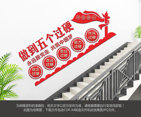 五个过硬文化墙