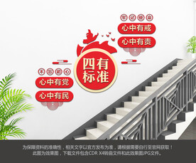 四有标准楼梯文化墙