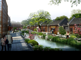 河流古桥古建景观