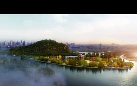 滨水树林公园景观