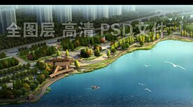 滨水湿地公园航拍鸟瞰