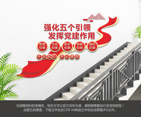 党建引领楼梯文化墙