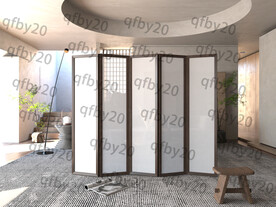 新中式实木屏风 折屏图片