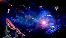 中国航天科技北斗卫星海报