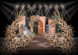 秋色系婚礼仪式区