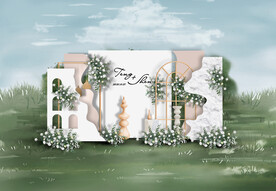 白色户外迎宾区