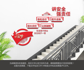 安全生产楼梯文化墙