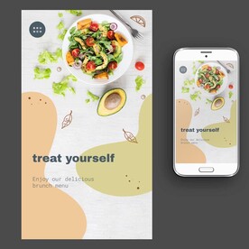 轻食主义素食沙拉海报图片