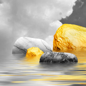 装饰画 晶瓷画 石头