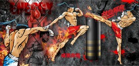 复古怀旧拳击馆健身房背景墙壁画