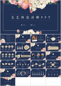 清新韩范ppt模板