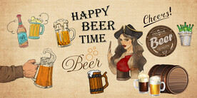 欧式复古啤酒