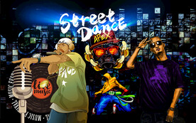 手绘音乐潮流背景