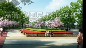 城市公园灌木座椅