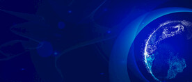 蓝色未来科技背景卫星地球互联网