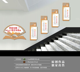 校园楼梯文化墙