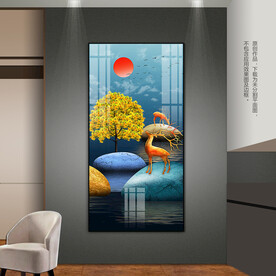 石来运转客厅卧室玄关挂画装饰画