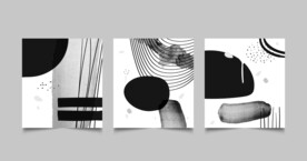 抽象黑白水彩背景