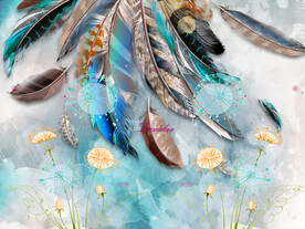 装饰画 晶瓷画 羽毛