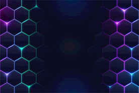 六边形炫彩背景