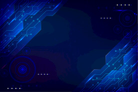 蓝色电路科幻背景