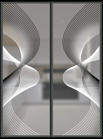 高清分层透明底彩釉玻璃打印图