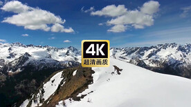 航拍雪山峡谷美景