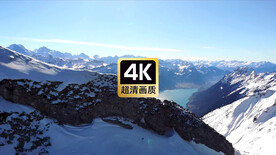 航拍山间峡谷美景