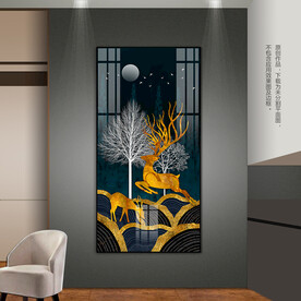 现代装饰画客厅玄关挂画晶瓷画