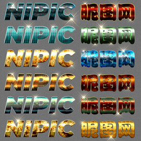 炫酷3d字体样式特效立体字模板