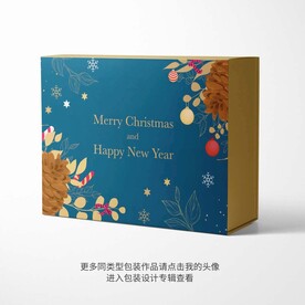 圣诞礼盒包装设计平面图
