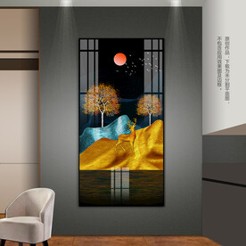 金山麋鹿客厅玄关装饰画床头挂画