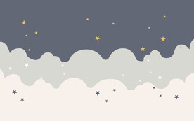 卡通儿童房星星背景墙壁画