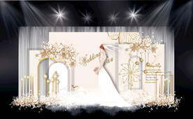 香槟色韩式婚礼效果图
