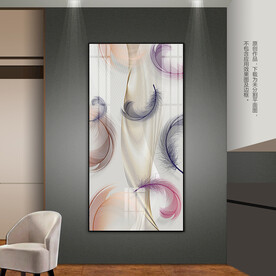 抽象羽毛客厅玄关装饰画床头挂画