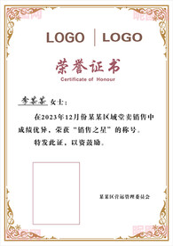 荣誉证书模板