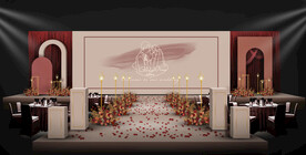 红色婚礼仪式区