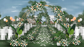 白色户外仪式区