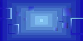 蓝色科技背景年会签名墙光线展板