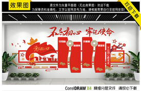 不忘初心牢记使命主题教育文化墙