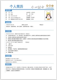 个人简历 毕业简历 简历模板图