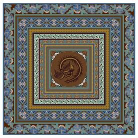 敦煌莫高窟壁画宋代团凤纹藻井