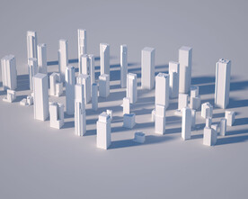 C4D建筑模型城市