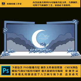 婚礼现场KT板布置