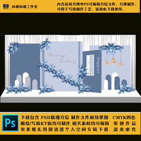 婚礼现场KT板布置